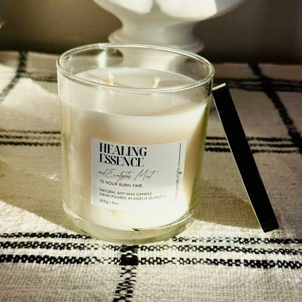 Candle- Organic,‎ Healing Essence  (Burns 50-400 hours) -with Notes of E…